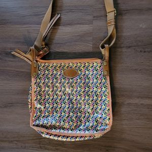 Orange Fossil Crossbody Bag